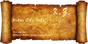 Kuhn Zénó névjegykártya